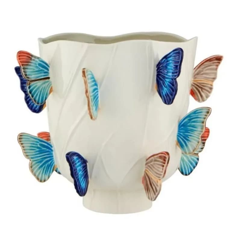 Ceramic vase, butterfly vase, home entrance dining table vase ornament