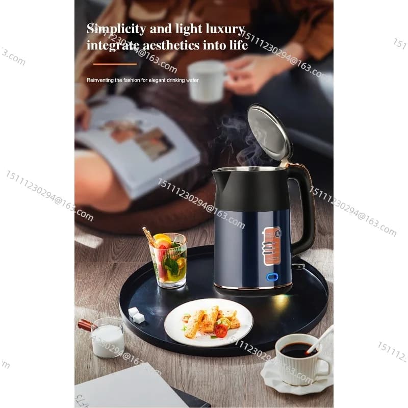 Auto-Dry-Proof Electric Kettle 1.8L, EU Standard Fast Boiling with Keep Warm