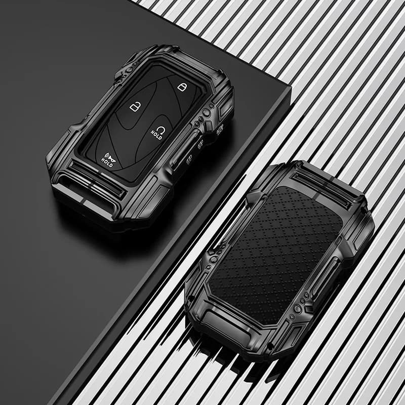 7 Buttons Zinc Alloy + Silicone Car Key Case Cover For Hyundai Kona Ev Grandeur GN7 IONIQ 6 2023 2024 Remote Key Protect Shell