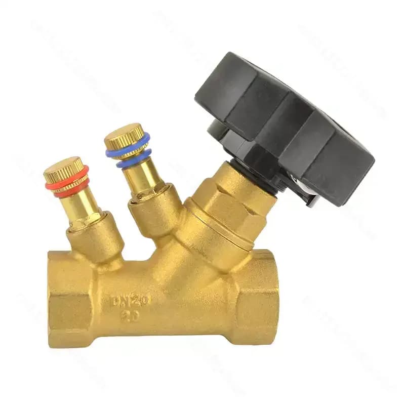 Static Balance Double Regulating Valve Female Thread Water Flow Balance Control HVAC Pipeline Valve