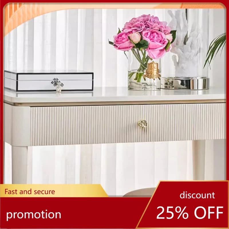 HXL solid wood desk dresser master bedroom makeup cream style modern simplicity