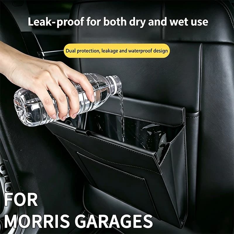 Waterproof Leak‑proof Easy‑install Car Trash Organizer Bag For Morris Garages MG 6 3 5 7 TF ZR ZS HS GS GT Interior Accessories