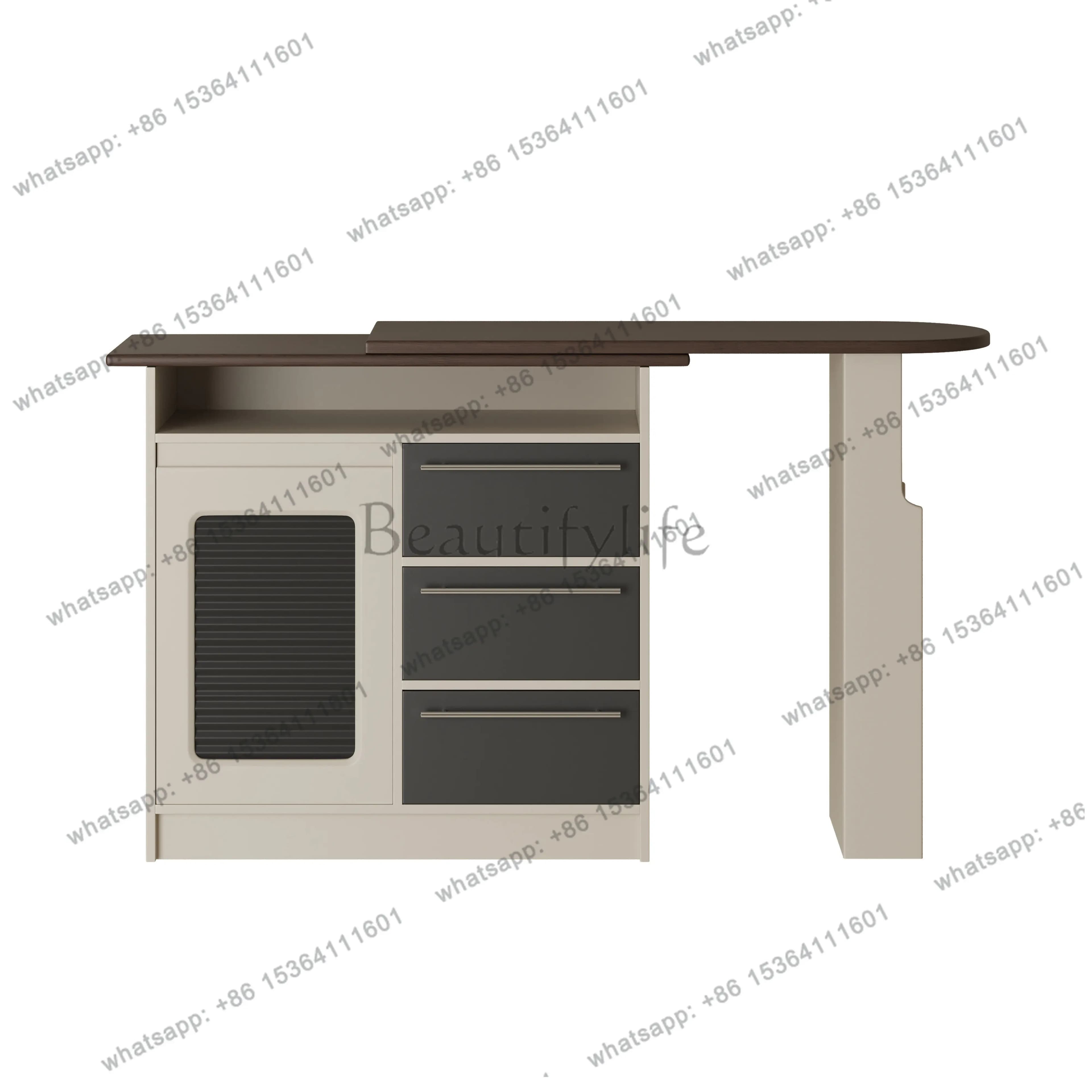 Modern simple solid wood dining side cabinet household living room storage locker