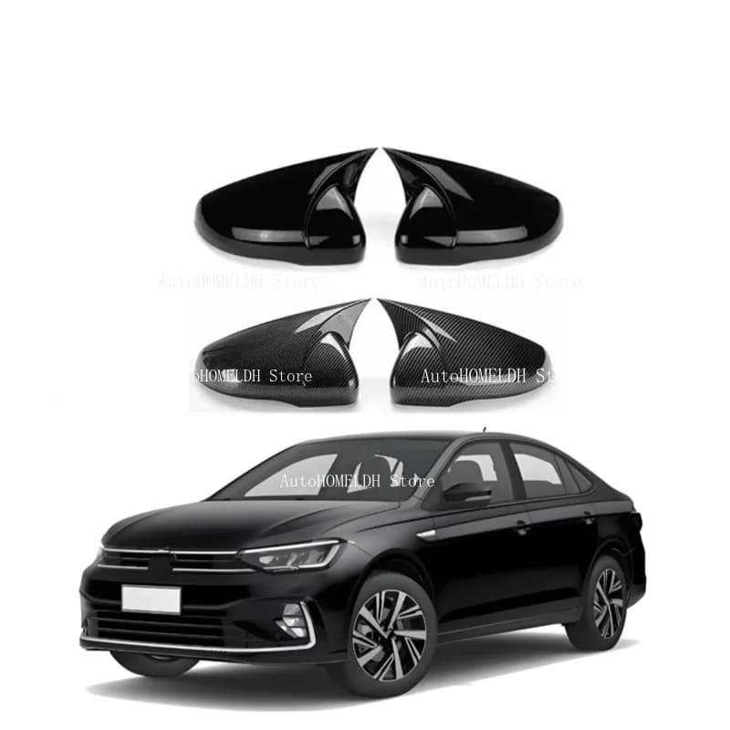 Fit For Volkswagen Virtus 2024 2025   Car  Rearview Side Mirror Cover Wing Cap Rear View Case Trim Carbon Fiber