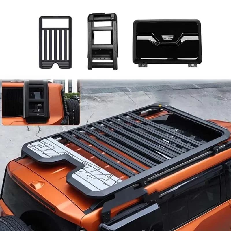 High Quality External Accessories Three-piece Set Roof Platform Side Storage Bag Car Side Ladder for Jetour G700 Accessories