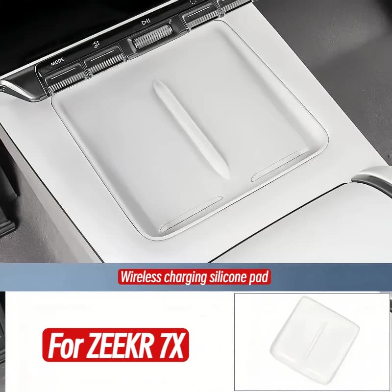 For ZEEKR 7X Central Control Wireless Charging Silicone Pad Anti-slip Mat Protector Special Accessories Interior Decoration