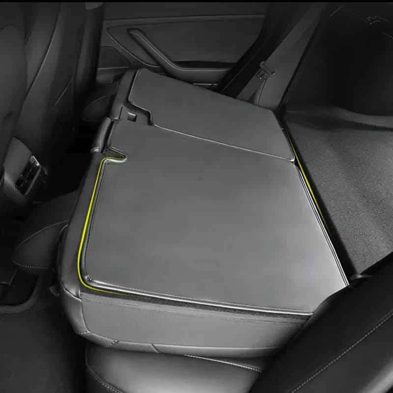 Rear Trunk Seats Back Anti Kick Leather Mats For Tesla Model 3 Y 2016-2024 Rear Seat Protection Pads Pet Mats