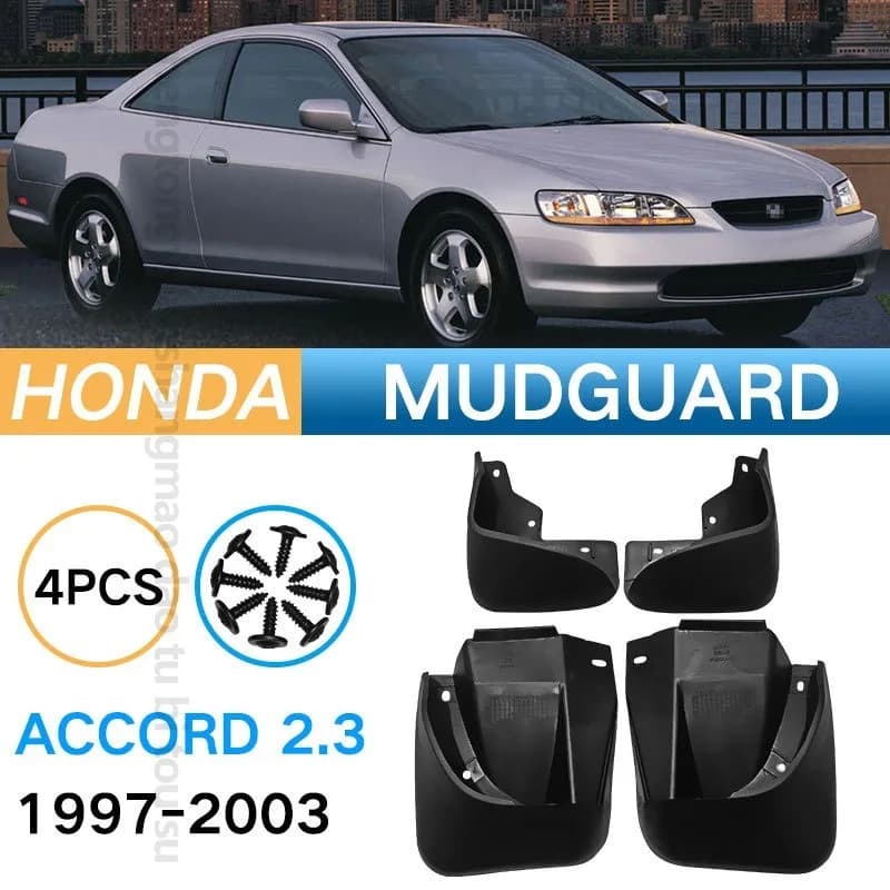 For Honda Accord 2.3 1997-2003 6th generation Mud Flaps Tire Splash Guards Black 4PCS Set Exterior Car Accessories For Fender