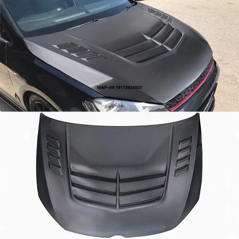 Vrs Style Engine Hood Cover for  Golf 7 7.5 Mk7 Mk7.5 Gti Carbon Fiber Engine Hood