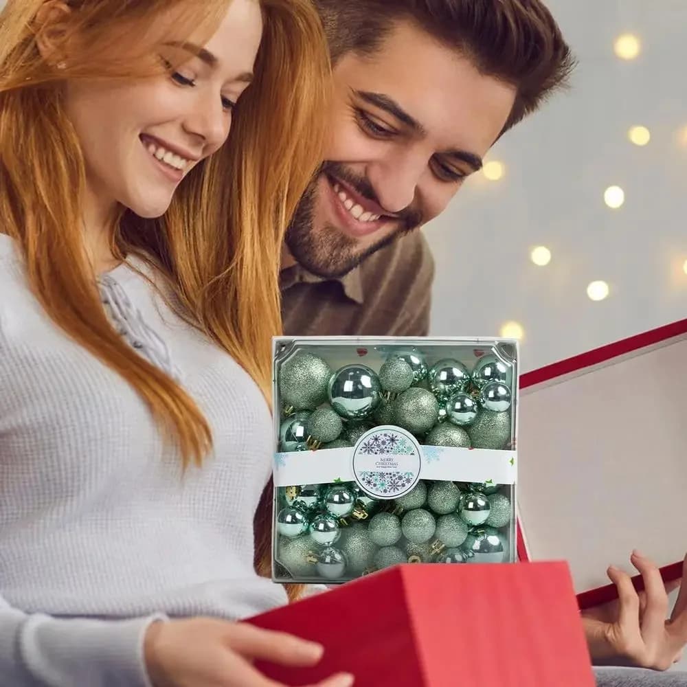 44PCS Christmas Decoration Balls Set Festive Tree Ornaments Colorful Xmas Tree Ball Pendant Hanging Yuletide Party Decoration