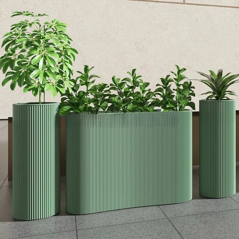 Outdoor Flower Box Combination Restaurant Outdoor Partition Fence Courtyard Balcony Greening Flower Box Landscape Planting Box