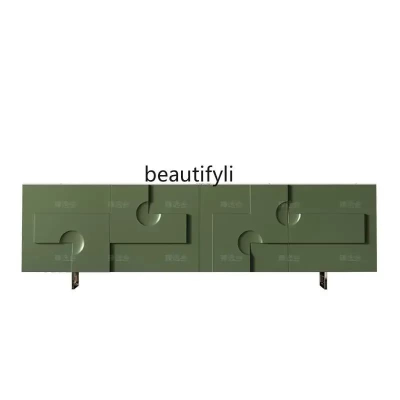 xzLight luxury creative slate TV, living room storage, decoration, Italian TV against the wall, side cabinet