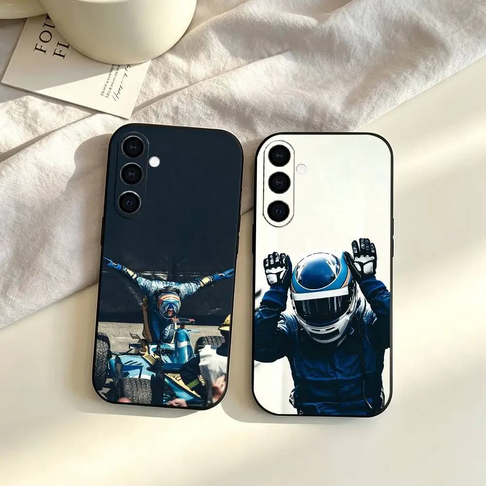 Top racer Fernando Alonso  gift Phone Case Black Silicone Soft For Samsung Galaxy A73,A72,A71,A70,A53,A52,A51