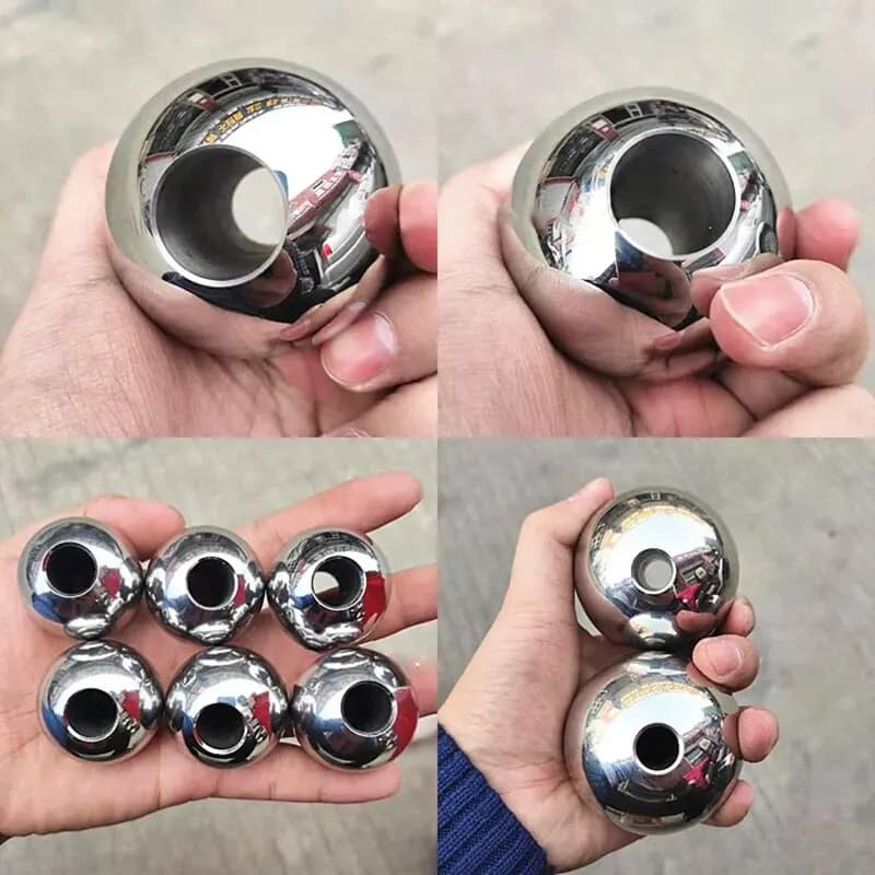 Drilled 304 Stainless Steel Balls Perforated Metal Round Beads 1-5mm Hole Size 3-60mm OD Hardware Craft Jewelry DIY Accessories