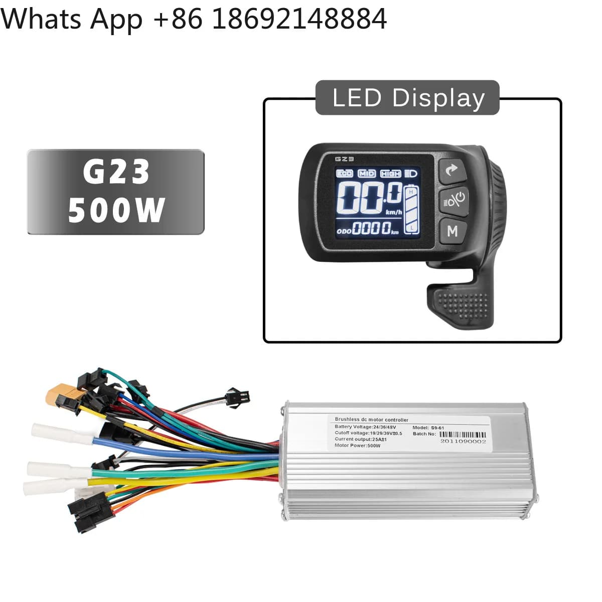 Brushless controller gz3 meter 24v-48v 500w bicycle modification parts
