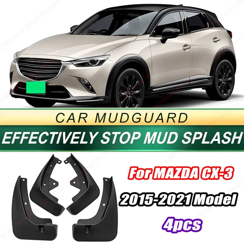 For MAZDA CX-3 2015-2021 Model 4PCS Front Rear Mud Flaps Splash Guards Fender Mudguards Auto Accessories