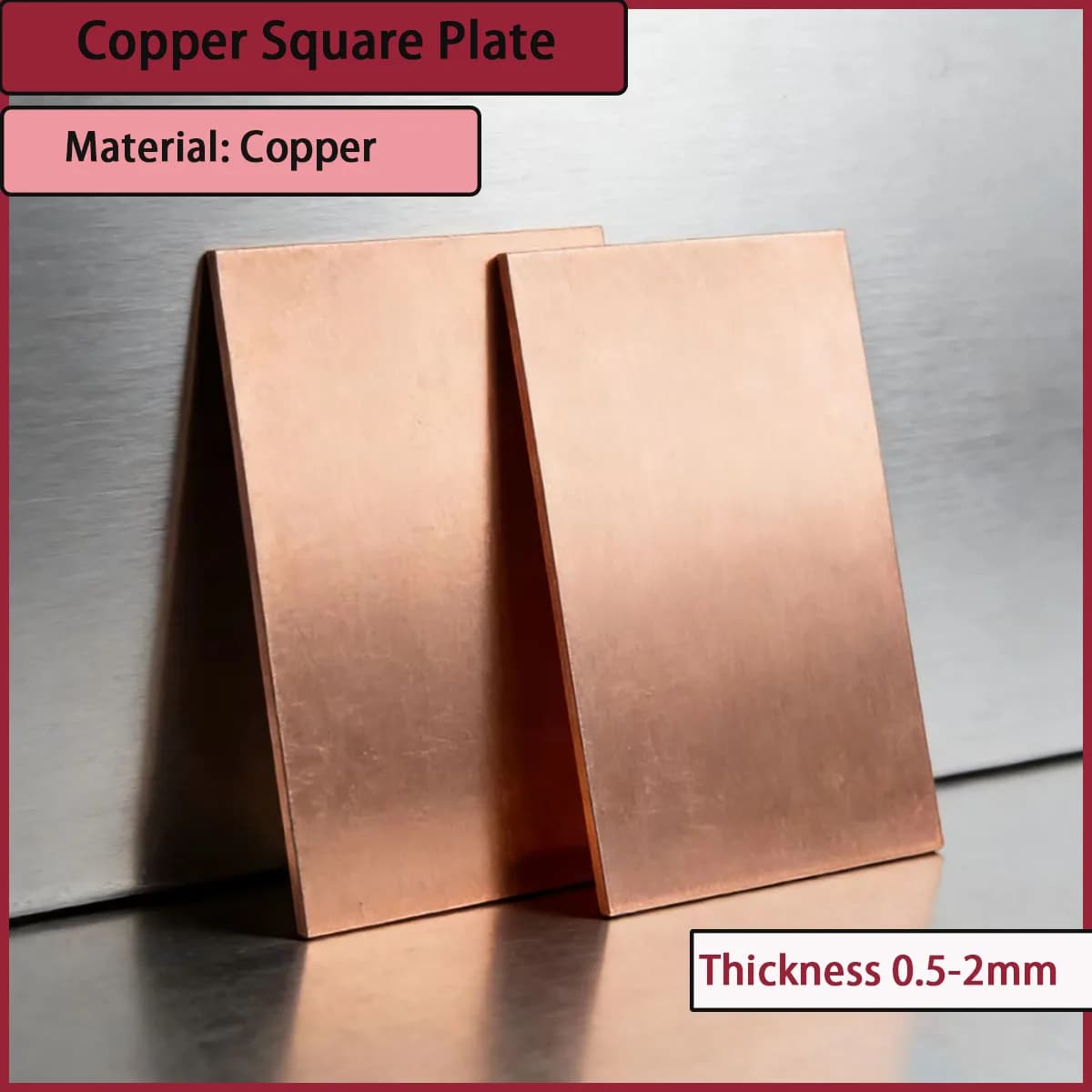 Copper Square Plate with a Thickness of 0.5-2mm Is Used for Building Decoration, Hardware Accessories, Conductive Components, Et