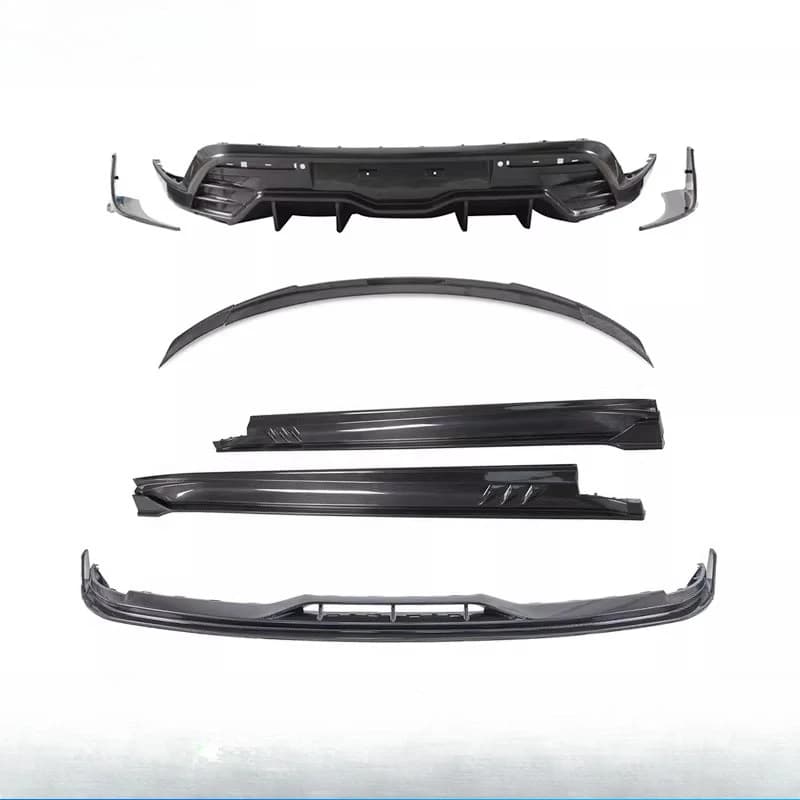 Suitable for Porsche taycan modified front lip rear lip tail tail throat side skirt PK dry carbon brazing small surround