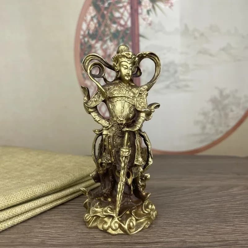 Brass Buddha statue, Weituo Bodhisattva, bronze Bodhisattva statue, Weituo statue, Kalangan Bodhisattva statue, home decoration