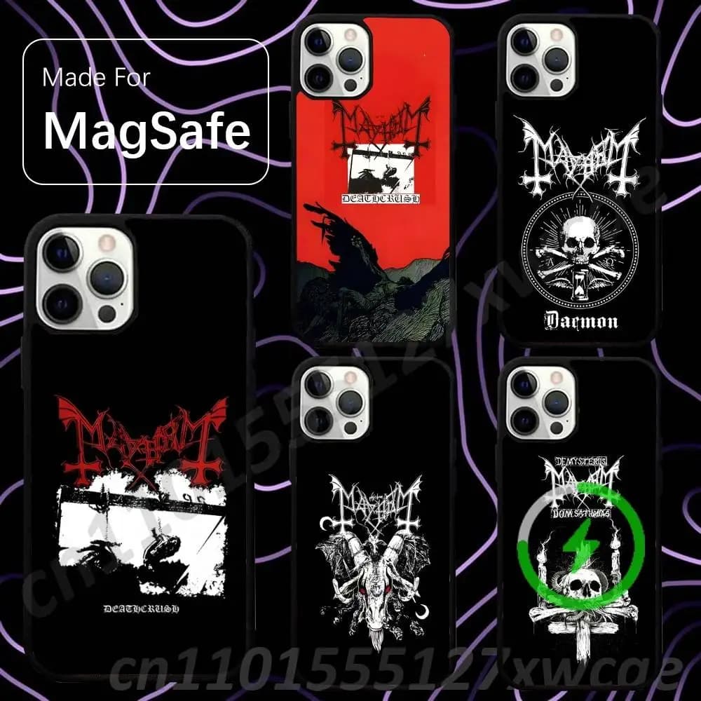 Mayhem Live In Leipzig Burzum For Magsafe Wireless Charger Case For iPhone 15,16,17,13,14,11,12,Pro,Max,Plus,E,Air,Mini Cover
