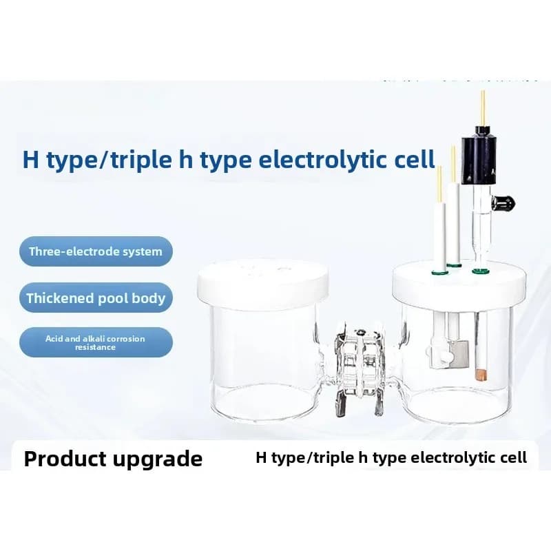 H‑Type Cell, Replaceable Membrane, 2‑Chamber / 3‑Chamber, 3‑Electrode