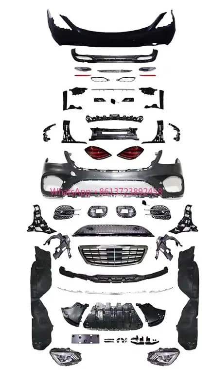 W222 2013-2018 Car Upgrade Kit 2019 S450 Sport Body Including Front Rear Headlights Taillights Fog for Benz S-Class