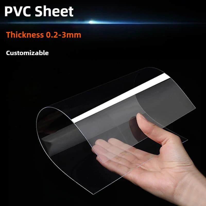 PVC Plate High Transparent Plastic Board 0.3~6mm Thickness Plastic Sheet DIY Material 100x100 100x200 200x200 200x300 210x297mm