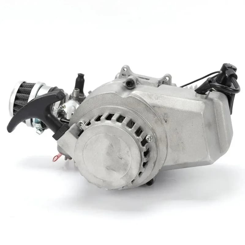 49CC 2 Stroke Pull Start Engine Kit Motor Silvery Engine Motor for Pocket Mini Pit Dirt Bike Quad ATV Scooter