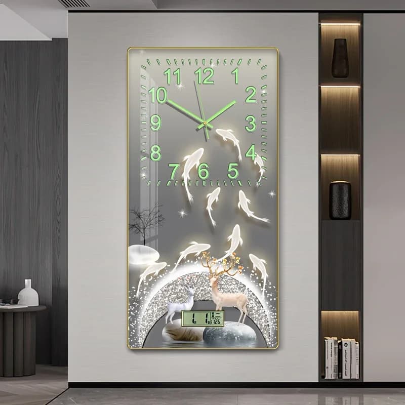 Stylish Temperature Wall Clock Silent Interior Bedroom Digital Clock Wall Kitchen Restaurant Horloges Murales Home Decoration