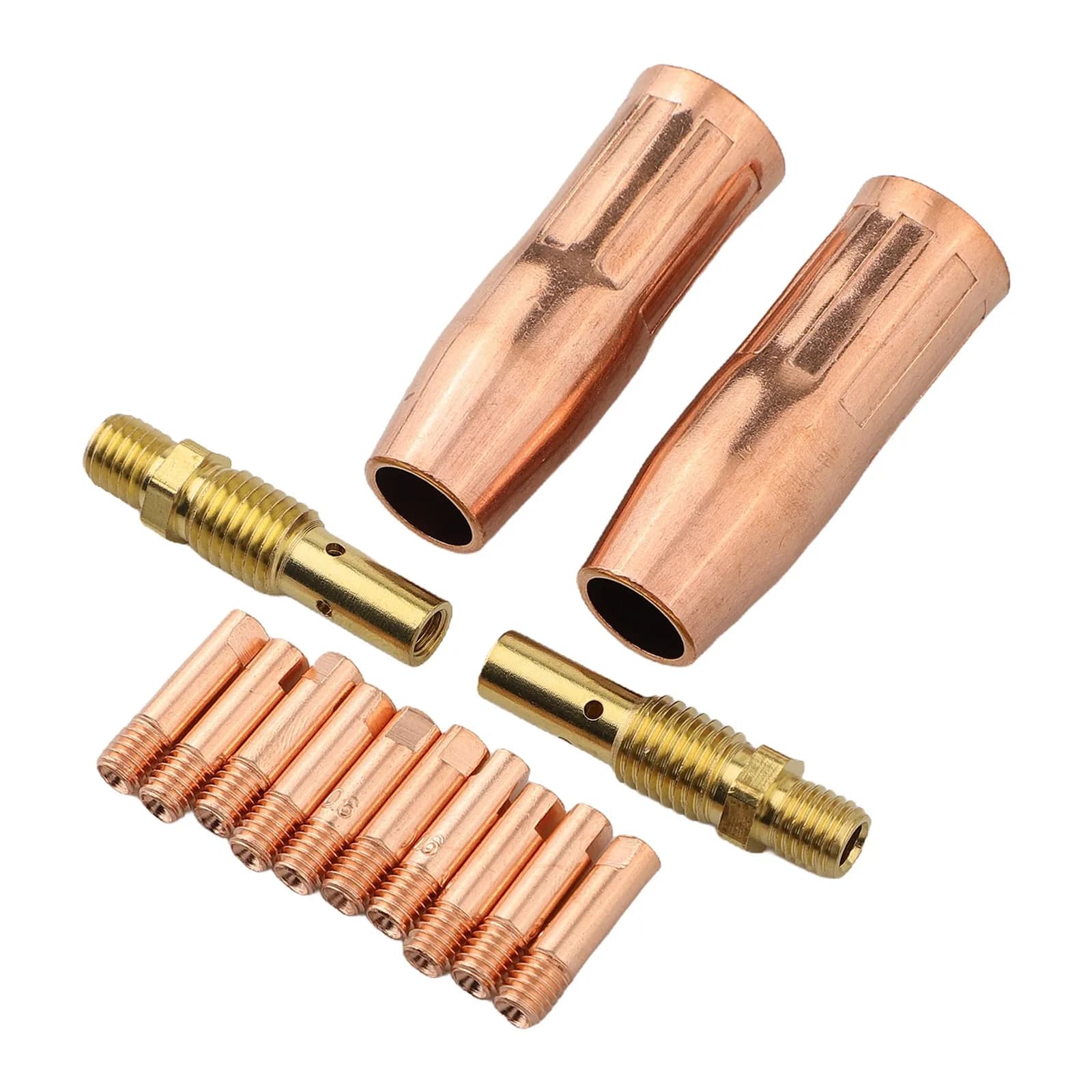 14pcs MIG Welding Supplies for 100L Contact Tip Gas Diffuser Nozzle for M3 Torch with Various Pore Sizes Available