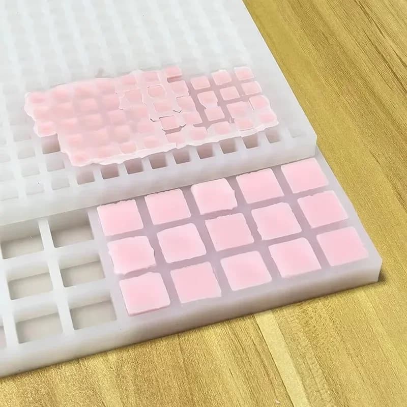 Food grade silicone chocolate bar fudge mold non-stick jelly candy resin cake decoration baking tool