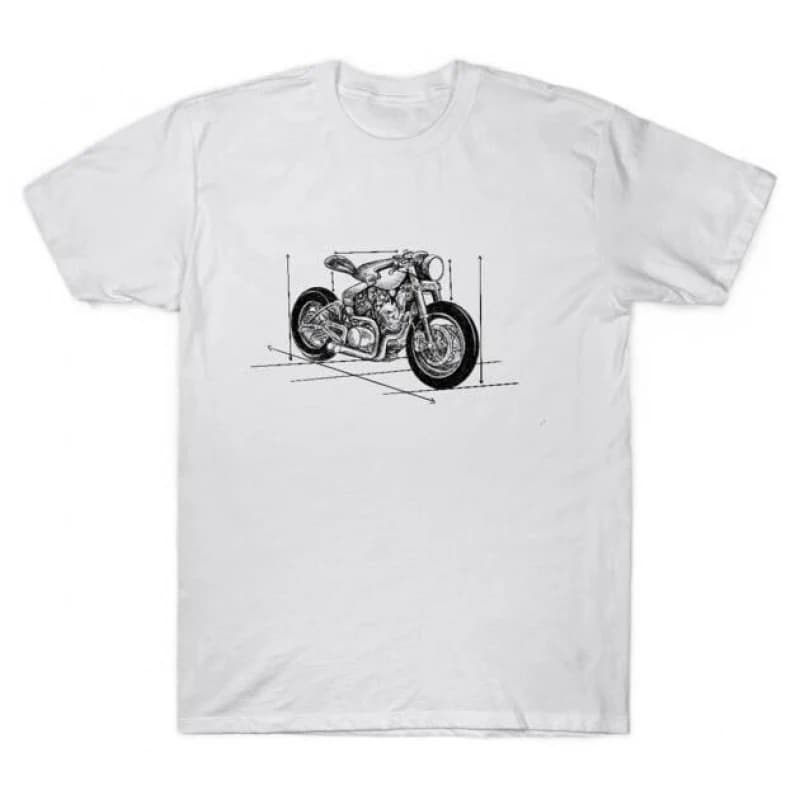 0427 Cafe Racer Born to Ride Retro Motorcycle Gift T-Shirt for bikers 100% cotton Short sleeve Graphic clothes All size Tee