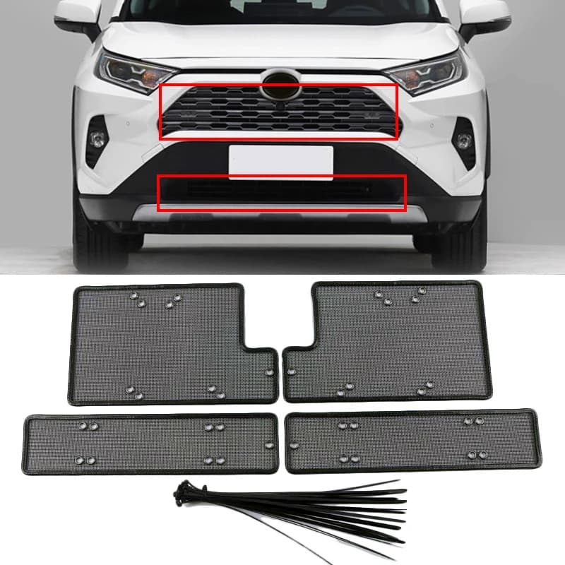 Stainless Steel Car Insect Screening Mesh Front Grille Insert Net Styling Accessories For Toyota RAV4 rav 4 2019 2020 2021 2022