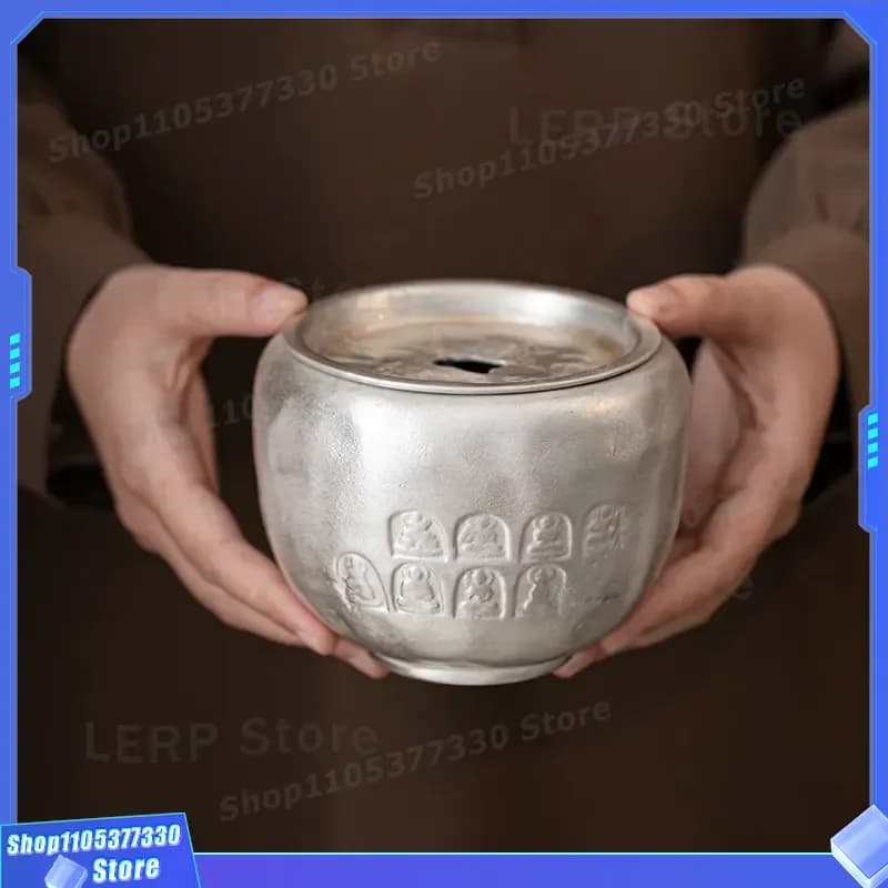 Handmade Silver Dunhuang Ceramic Water Tank Chinese Jianshui Tea Washing Bowl Kung Fu Tea Set Accessories Household Residue