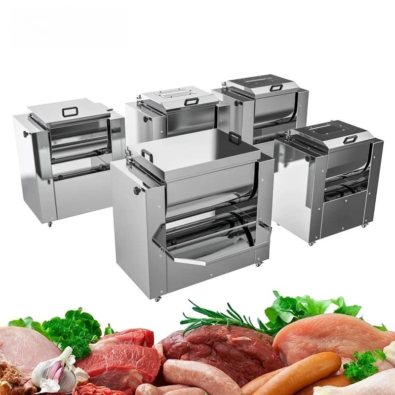 70kg Large Capacity Electric Meat Mixer Thickened Stainless Steel Durable Meat Mixing Machine