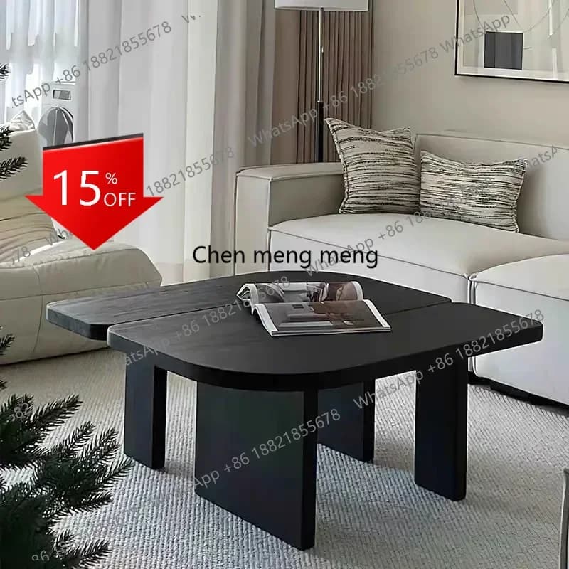 A139 Italian Minimalism Coffee Table Modern Luxury Originality Low Coffee Table Wooden Simple Home Furniture Stolik Kawowy