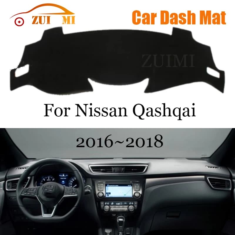 ZUIMI Dashboard Cover Dash Mat Dashmat For Nissan Qashqai 2016~2018 LHD Dash Board Cover Pad Sun Shade