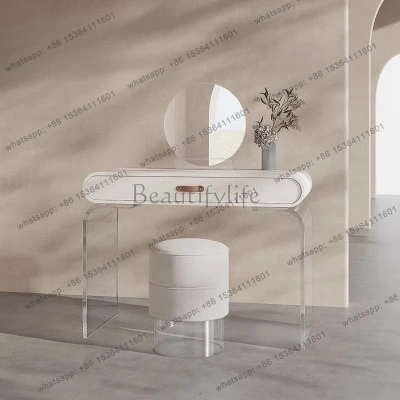 Acrylic dresser modern simple bedroom makeup table small apartment household light luxury makeup table