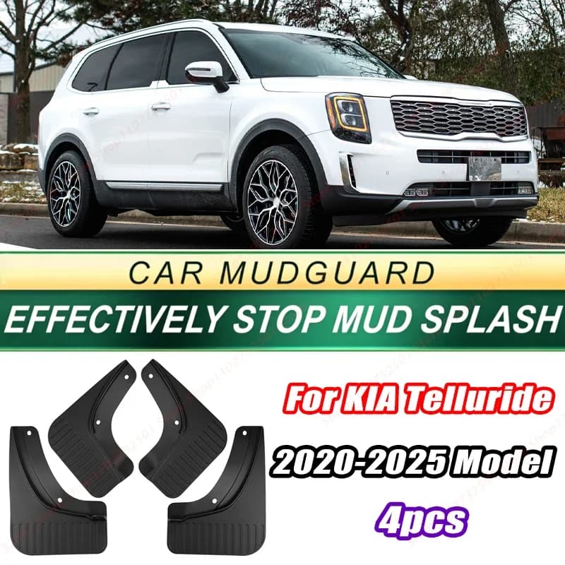 For KIA Telluride 2020-2025 Model 4PCS Front Rear Mud Flaps Splash Guards Fender Mudguards Auto Accessories
