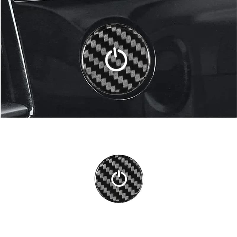 For Porsche Taycan 22-25 carbon fiber one touch start sticker interior modification button sticker