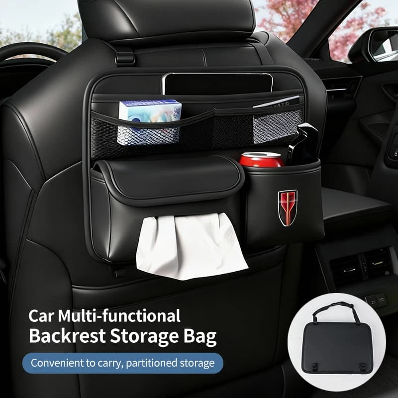 Car Seatback Storage Bag Tissue Box Organizer Drink Holder Accessories For Hongqi EHS9 H5 H6 H7 H9 E-QM5 HS3 HS5