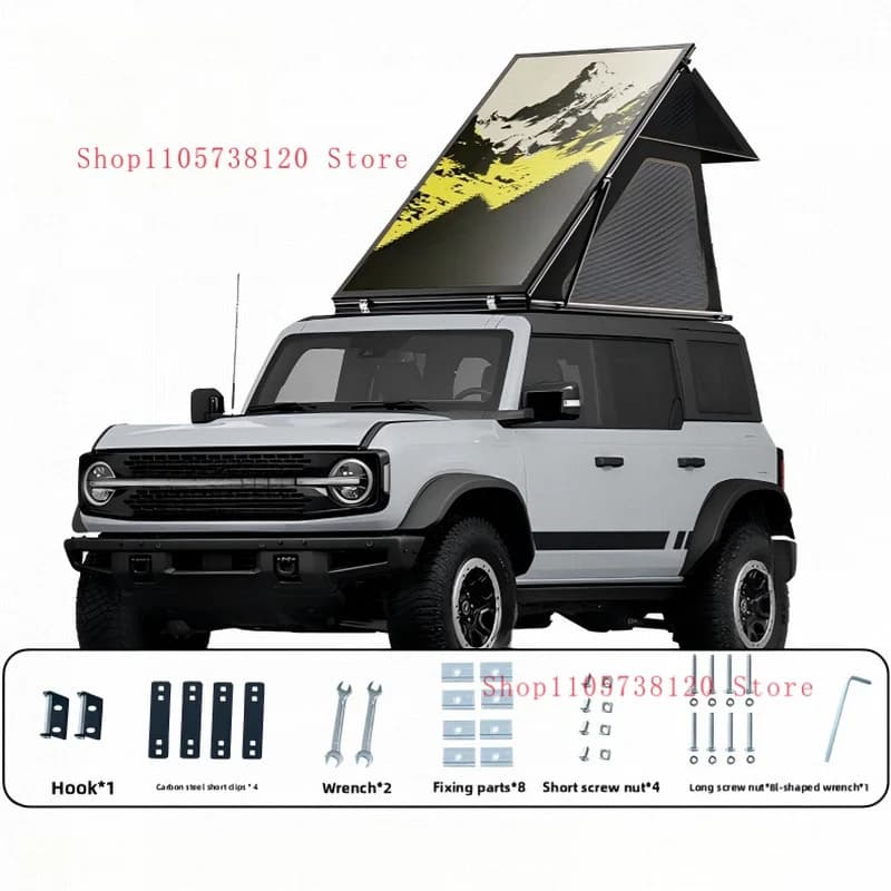 Factory Hot Selling Roof Tent Ultra-Thin Aluminum Alloy Automatic Quick Opening Four-Season Double-Layer Silent Car