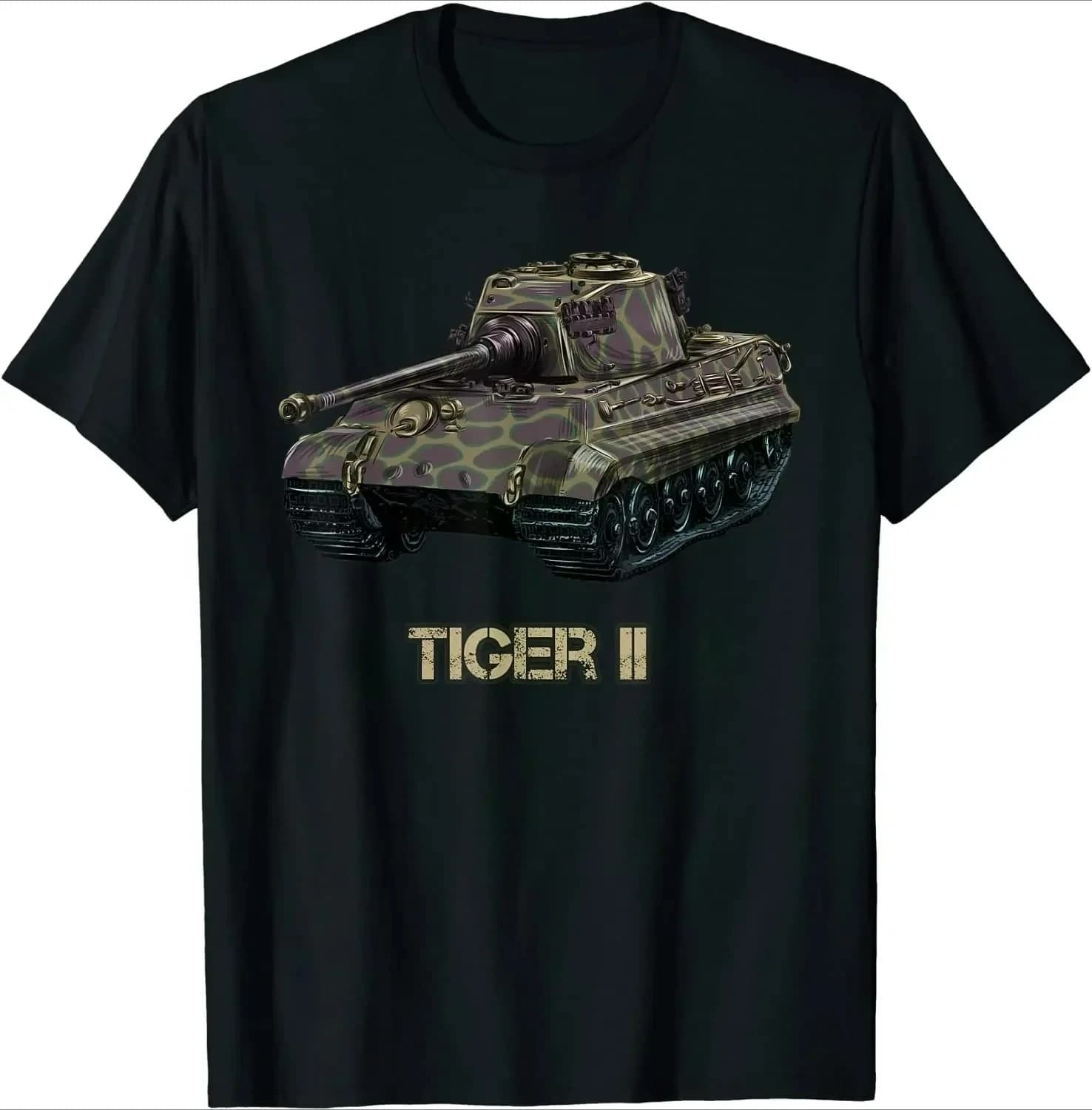 Panzer VI King Tiger  Tiger II Tank T-Shirt 100% Cotton O-Neck Summer Short Sleeve Casual Mens T-shirt