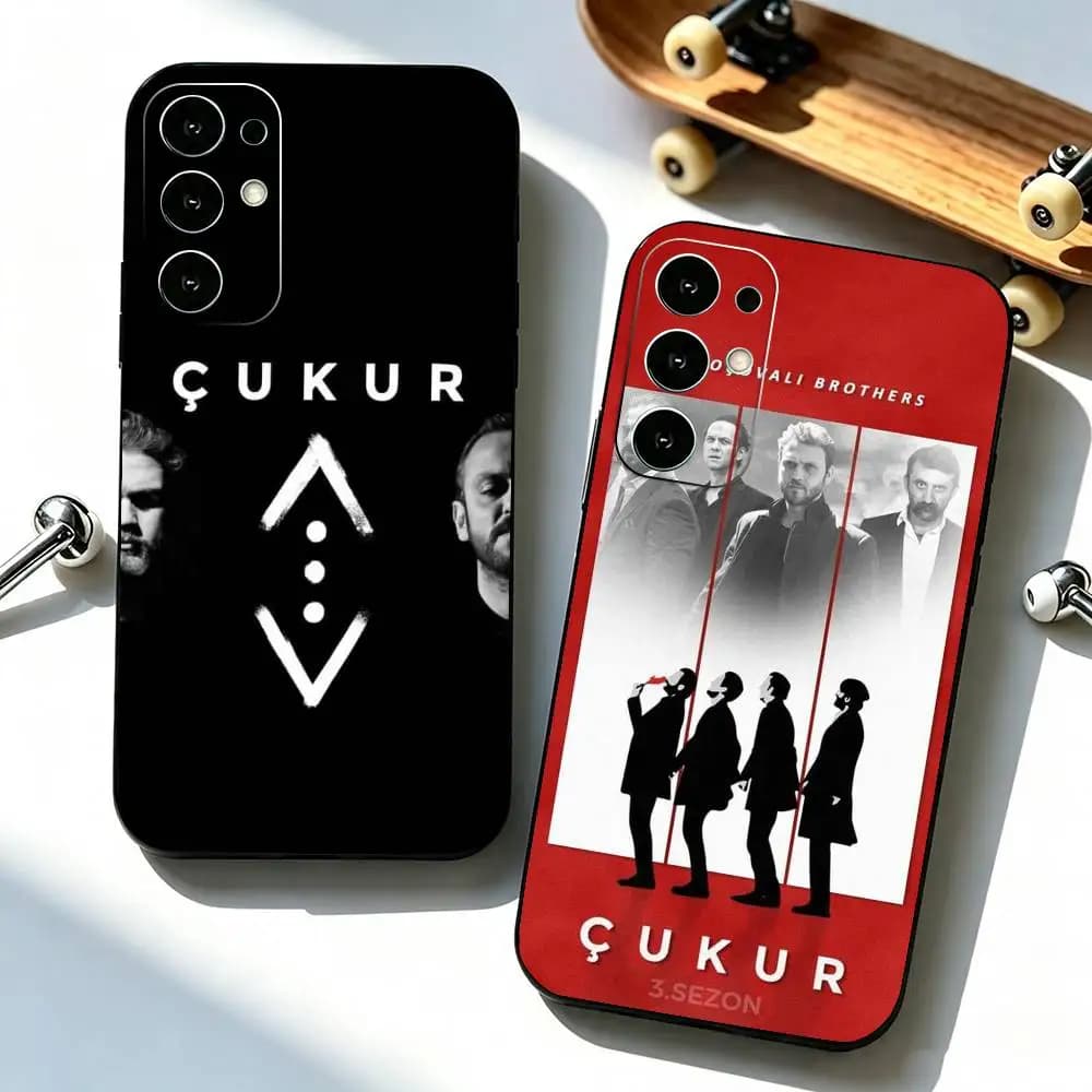 The P-Pit C-Cukur Phone Case For Samsung S25,S24,S21,S22,S23,S30,Ultra,S20,Plus,Fe,Lite,Note,10,Black Cover