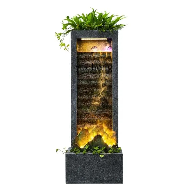 BJ-2 Water Curtain Wall Housewarming Opened, Flowing Water Makes Money Fountain Ornament, Living Room CirculatingDecoration