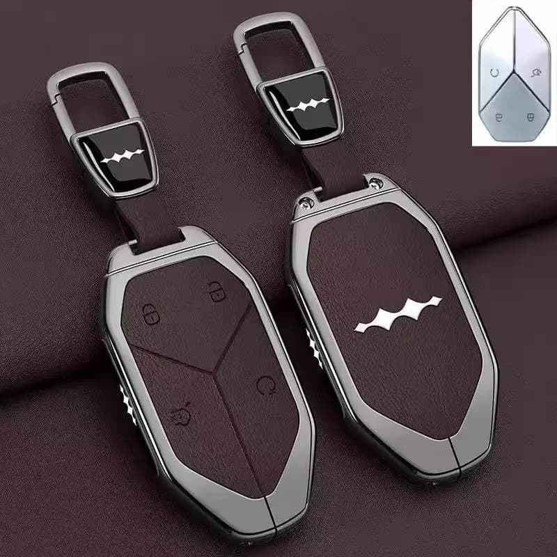 Zinc Alloy Car Key Case Cover Shell Protector Fob Holder for Fangchengbao Titanium 7 EV Bao 8 Bao 5 Titanium 3 2026 Accessories
