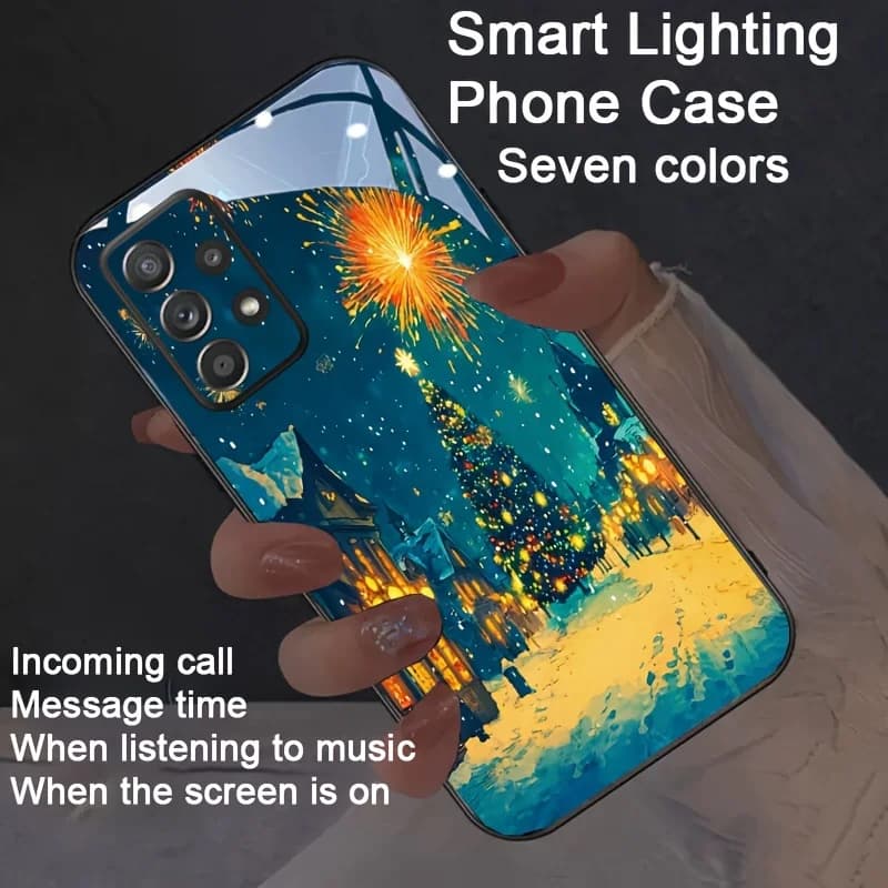 For Nothing Phone 2 Phone 1 Cover Case LED Luminous Case Cute 2026 Christmas Funda Glow Capa For Nothing Phone 3a Pro Bumper