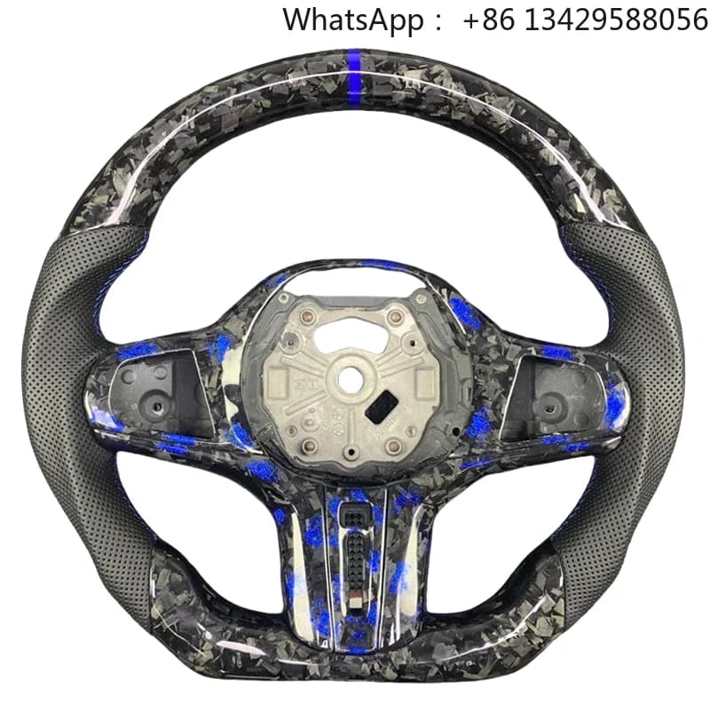 Custom Upgraded Forged Carbon Leather Car Steering Wheel for  G30 G20 G01 G07 F90 G11 G80 G06 G15 G05 G38 G37 Sport Edition