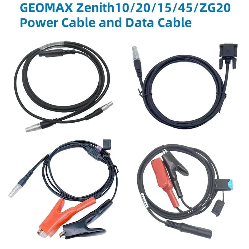 GEOMAX RTK GPS Zenith10/15/45/20 Radio Power Data Cable A00400 Battery Clip Cable