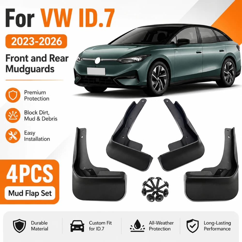 4Pcs Car Splash Guards Mud Flaps Mudguards Fender Flare All Weather Protection for Volkswagen ID.7 2023-2026 Auto Accessories